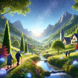 Magical mountainous landscape in Andorra reflecting its high life expectancy