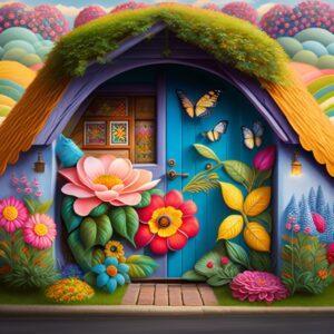 In Poland, there's a village named Zalipie where traditional folk art has transformed the interiors and exteriors of houses into a riot of vibrant floral paintings, creating a whimsical and colorful wonderland.
